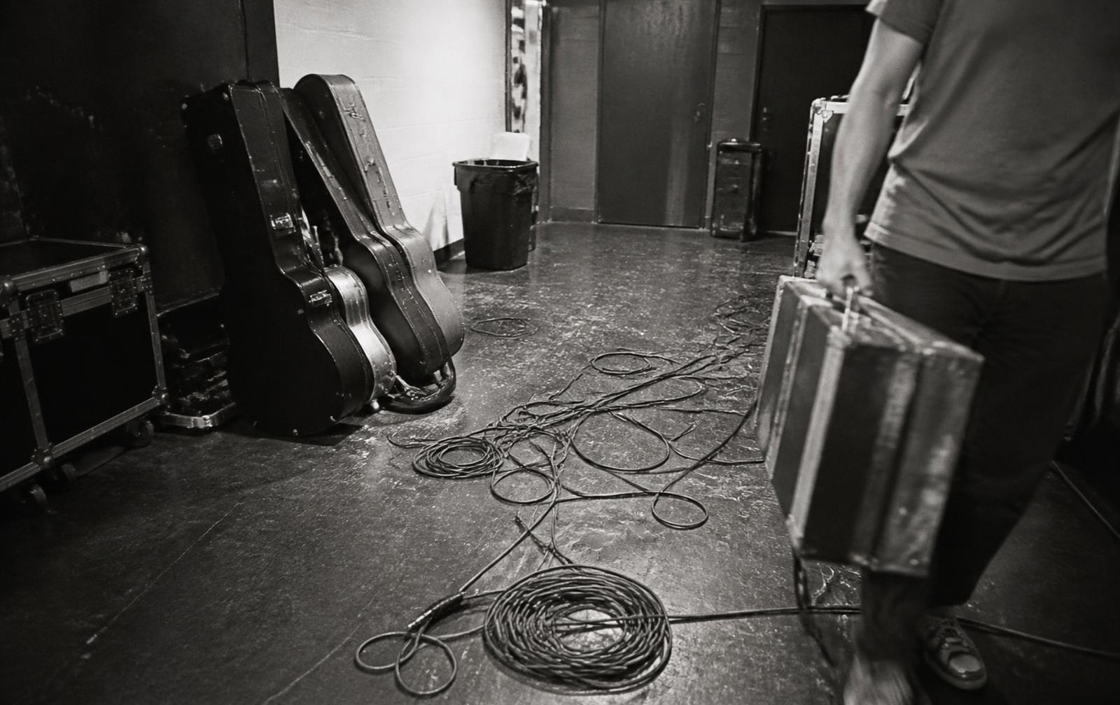 Backstage before the show
